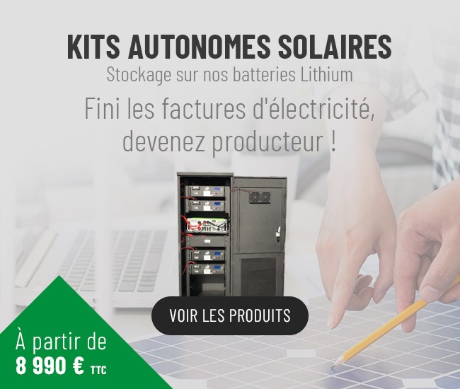 Kit solaires autonomes, panneaux solaires, batterie lithium, kit autonome